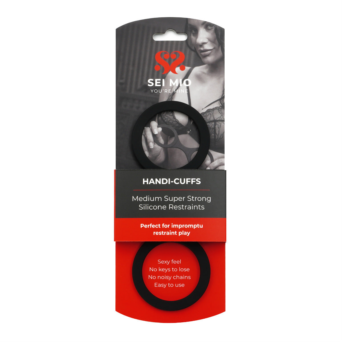 SEI MIO - Handi-Cuffs - Medium Super Strong Silicone Restraint Cuffs - Image 2