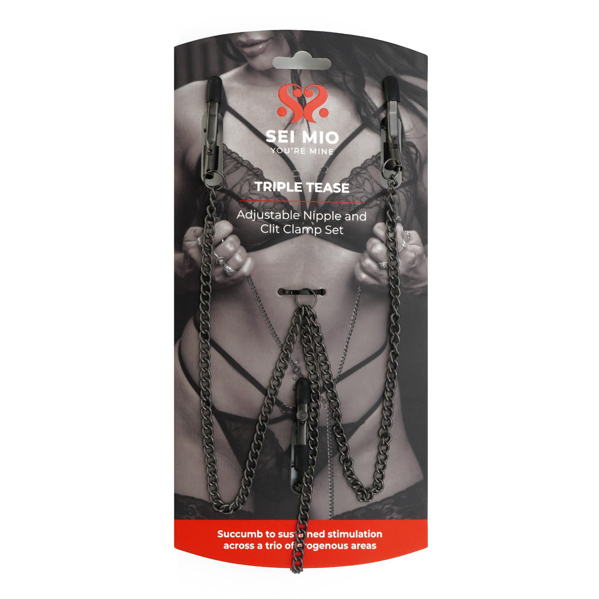 SEI MIO - Triple Tease - Adjustable Nipple and Clit Clamp Set - Image 2