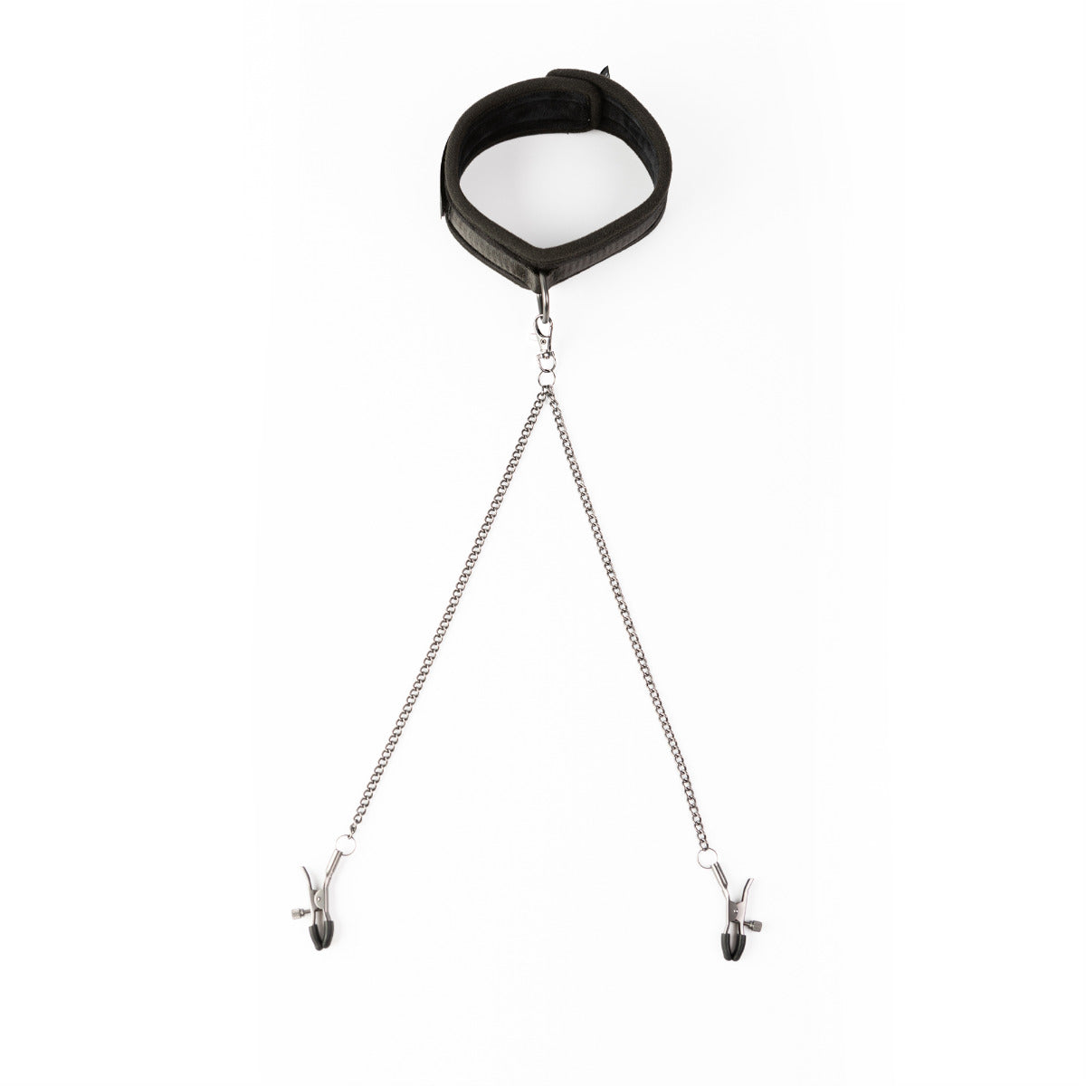 SEI MIO - Twin Tweaks - Velvet Collar with Nipple Clamps - Image 4
