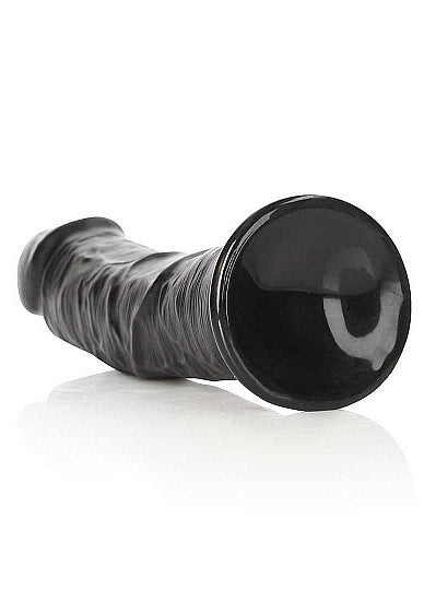 Real Rock - Curved Realistic Dildo with Suction Cup 9 inches - Black - Image 3