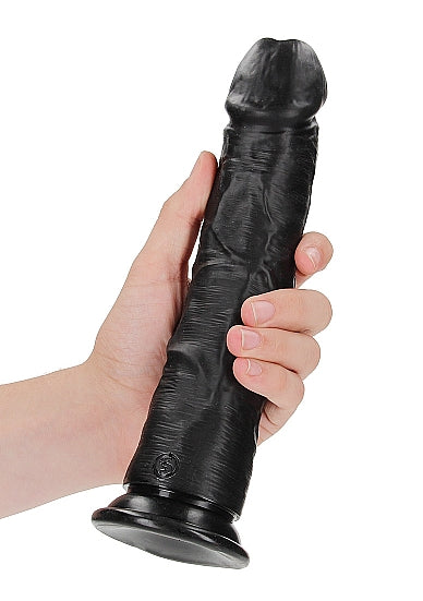 Real Rock - Curved Realistic Dildo with Suction Cup 9 inches - Black - Image 4