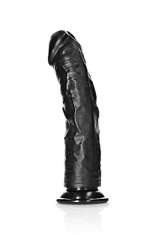 Real Rock - Curved Realistic Dildo with Suction Cup 10 inches - Black - Image 3