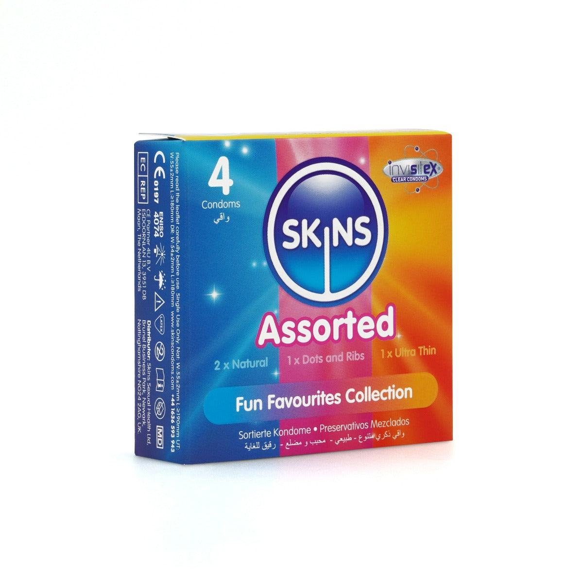 Skins Condoms Assorted 4 Pack - D&R NAT UT