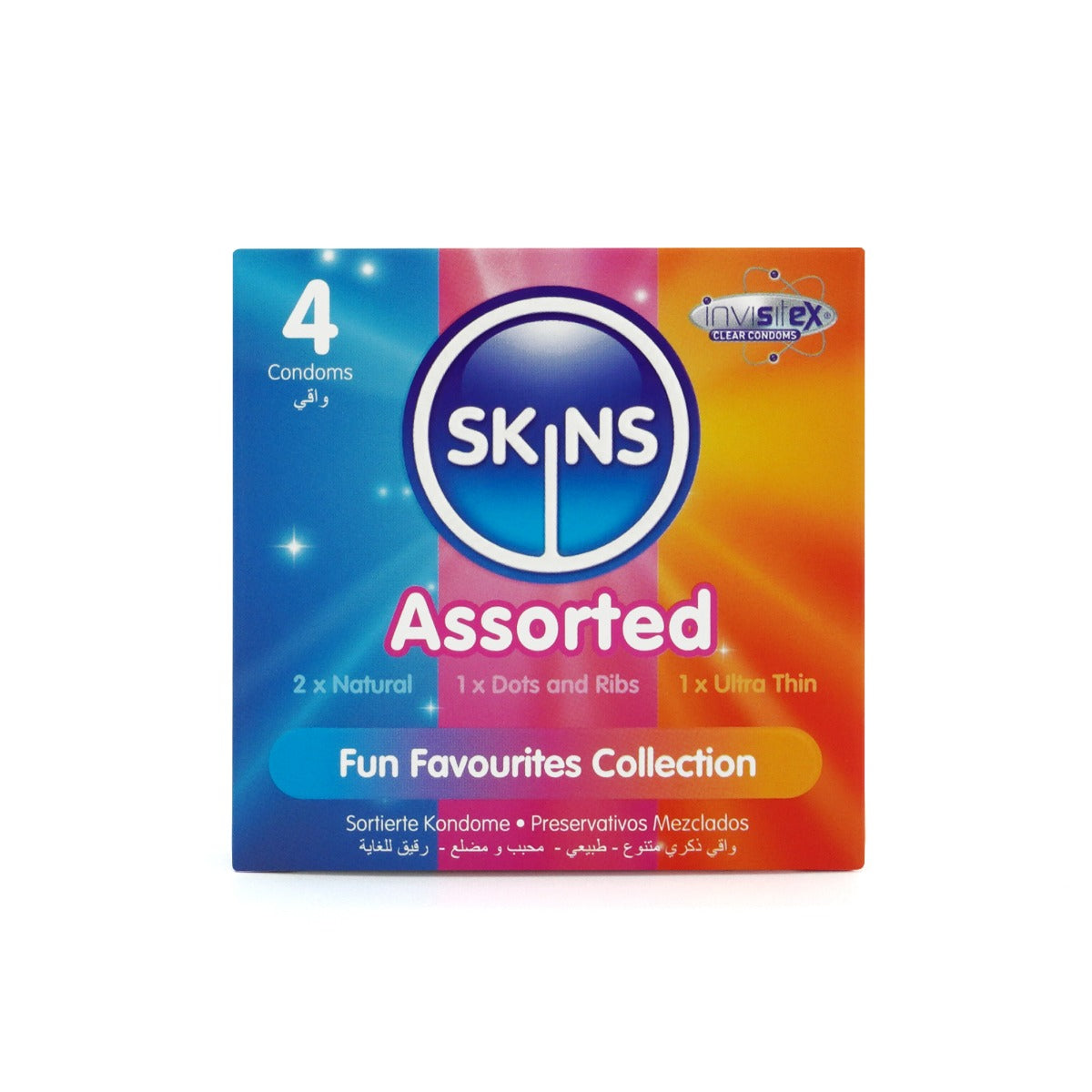 Skins Condoms Assorted 4 Pack - D&R NAT UT - Image 2