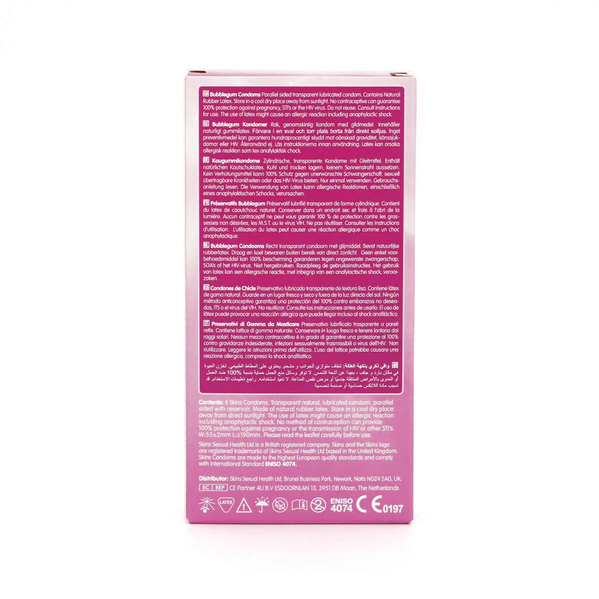 Skins Condoms Bubblegum 8 Pack - Image 4