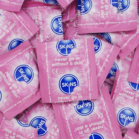 Skins Condoms Bubblegum Flavour FOIL (BAG 500) - Image 2