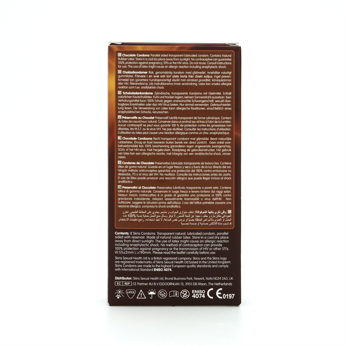 Skins Condoms Chocolate 8 Pack - Image 3