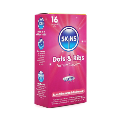Skins Condoms Dots & Ribs 16 Pack