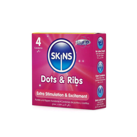Skins Condoms Dots & Ribs 4 Pack - Image 3