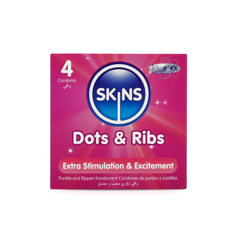 Skins Condoms Dots & Ribs 4 Pack - Image 2
