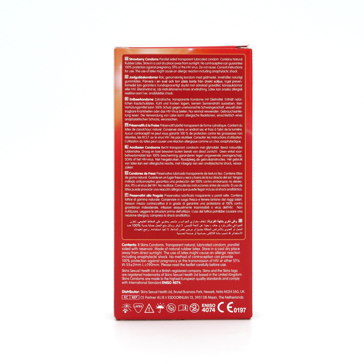 Skins Condoms Strawberry 8 Pack - Image 3