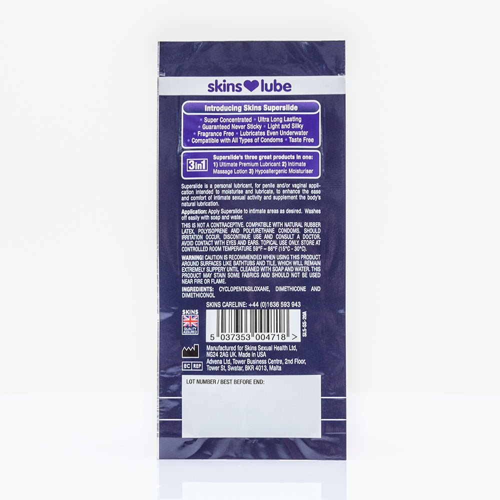 Skins Super Slide Silicone Lubricant - 5ml Foil - Image 2