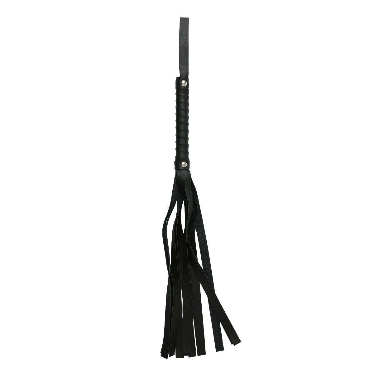 S&M Black Faux Leather Flogger by Sex & Mischief - Image 3
