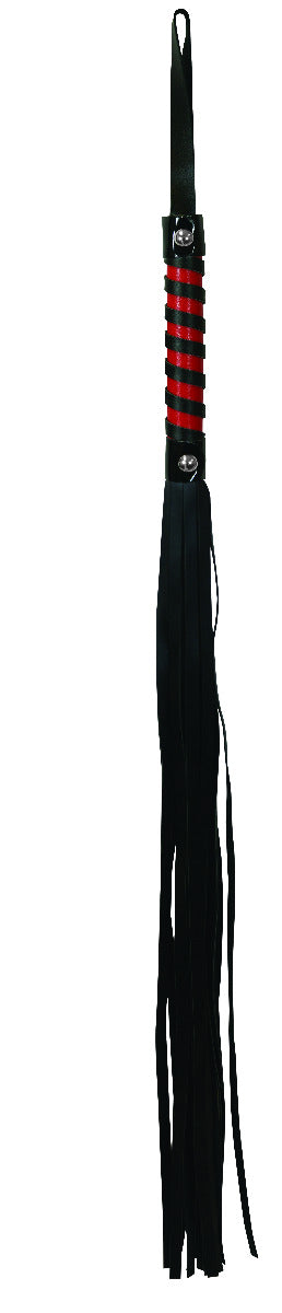 S&M Red & Black Stripe Flogger by Sex & Mischief - Image 2