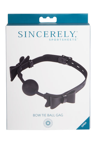 Sportsheets Sincerely Bow Tie Faux Leather Silicone Ball Gag - Image 2
