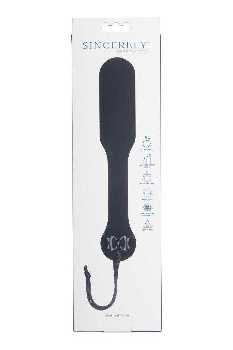 Sportsheets Sincerely Bow Tie Acrylic Spanking Paddle - Image 3