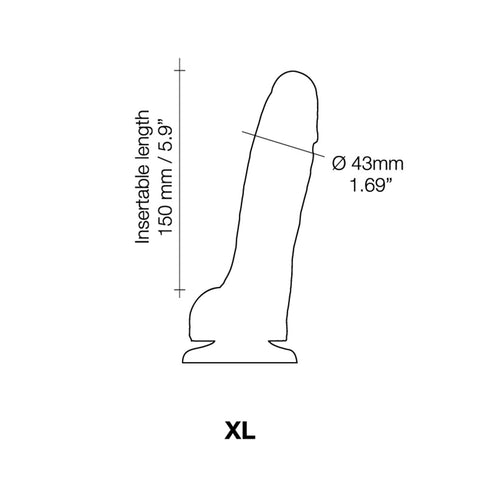 Strap On Me - Sliding Skin Realistic Dildo - Black - XL - Image 4