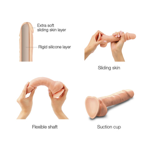 Strap On Me - Sliding Skin Realistic Dildo Vanilla - M - Image 3