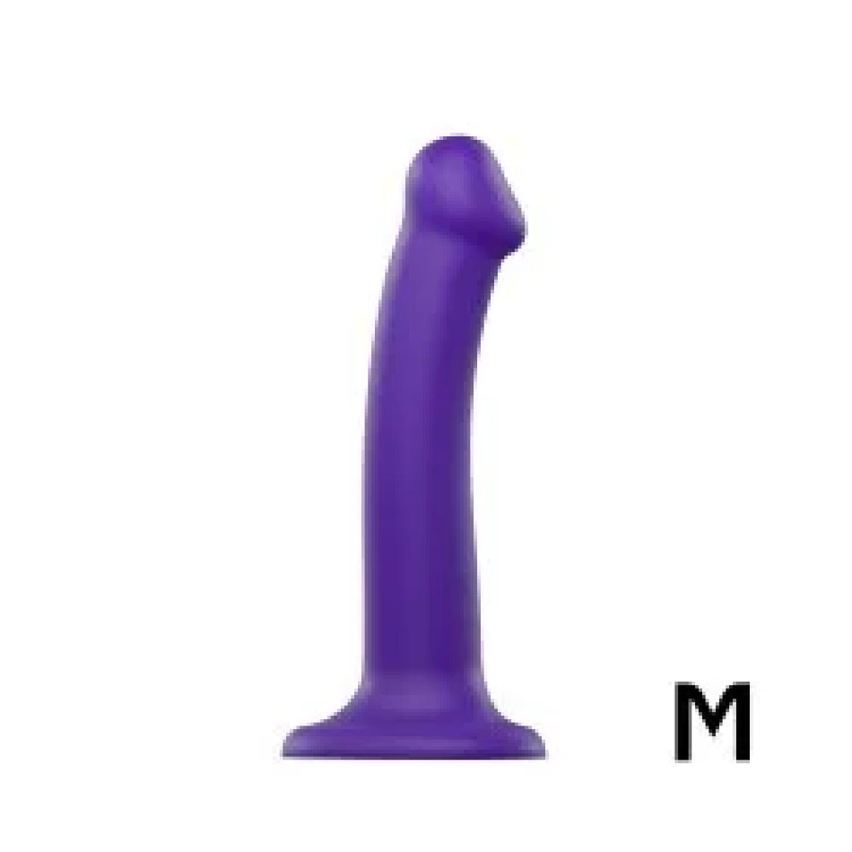 Strap On Me - Semi-Realistic Dual Density Bendable Dildo Purple - M - Image 3