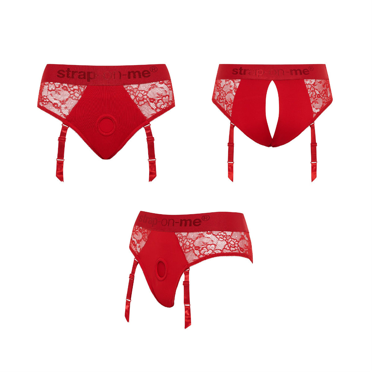 Strap On Me - Harness Lingerie Diva - L - Red - Image 3