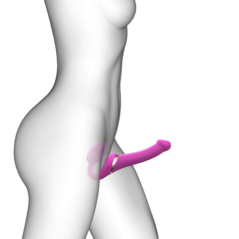 Strap On Me - Multi Orgasm Bendable Strap-On - L - Fuchsia - Image 2