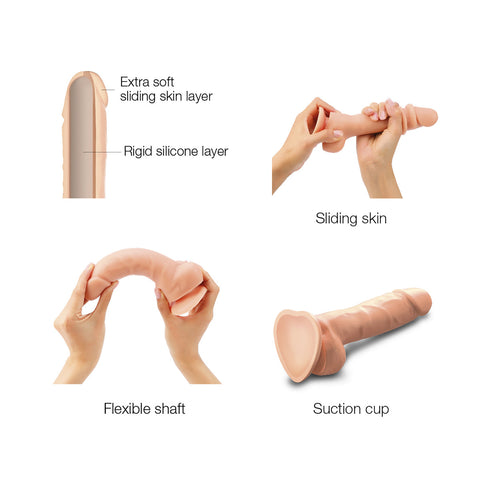 Strap On Me - Sliding Skin Realistic Dildo Vanilla XXL - Image 2