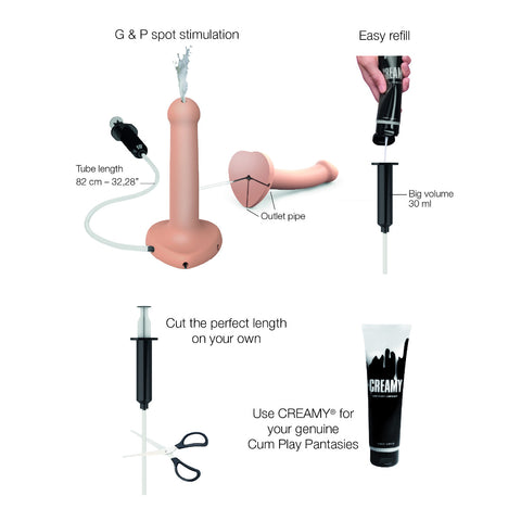 Strap On Me - Squirting Cum Dildo Semi-Realiste Vanilla - L - Image 2