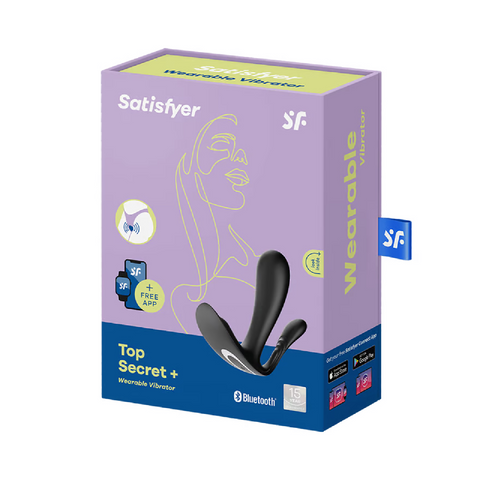 Satisfyer Top Secret+ App-Controlled Black Wearable Vibrator - Image 2