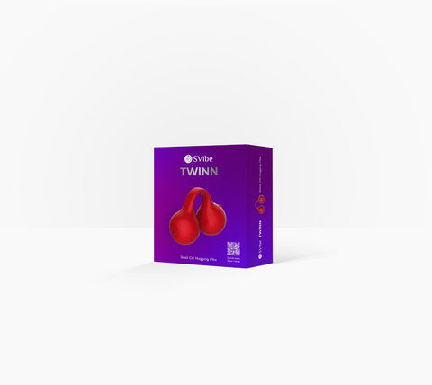 SVibe Snail TWINN Finger Vibrator - Cherry (Red) - NO APP by Snail Vibe