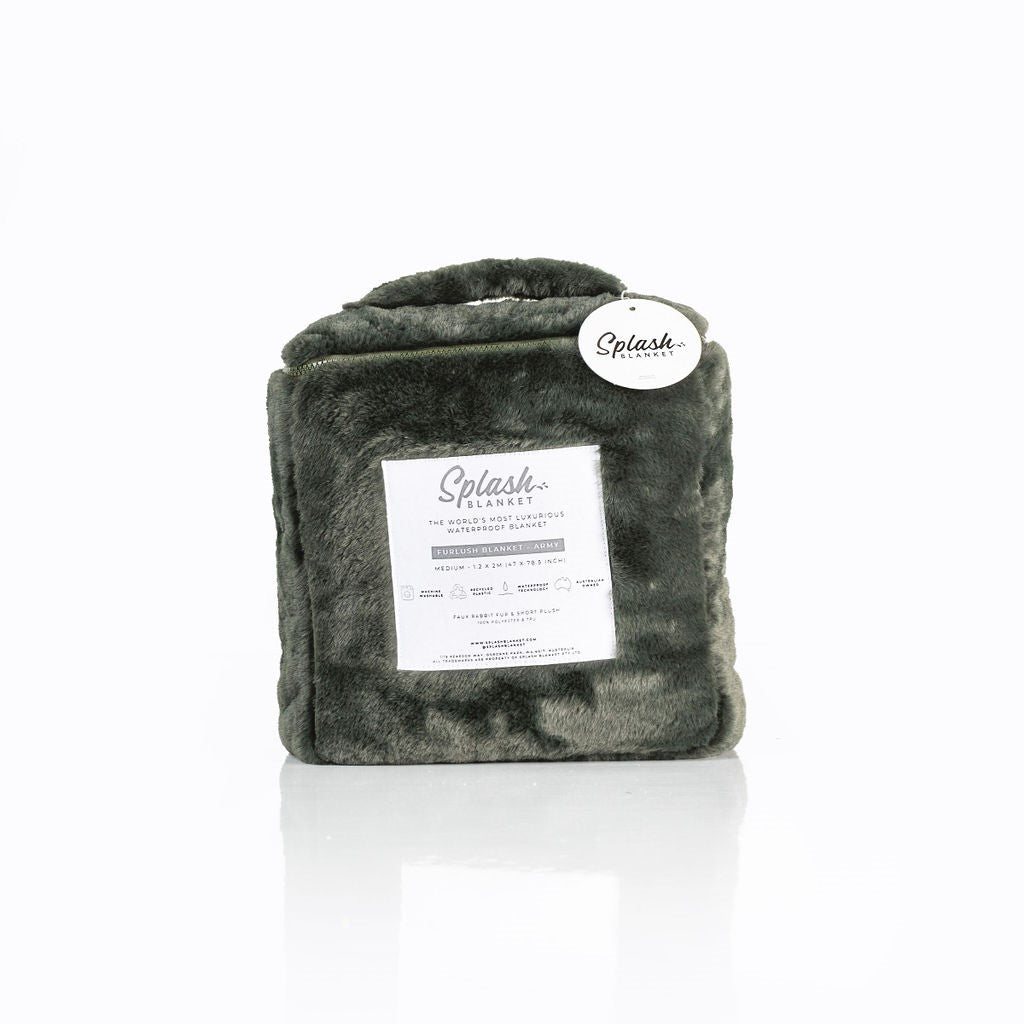 Splash Blanket - Furlush (NON bonded) - Army - Medium - Image 3