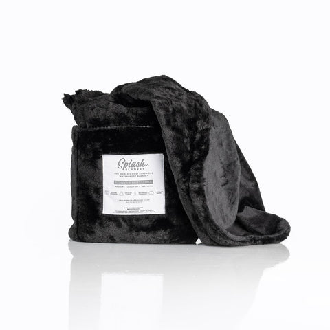 Splash Blanket - Furlush (NON bonded) - Black on Black - Small
