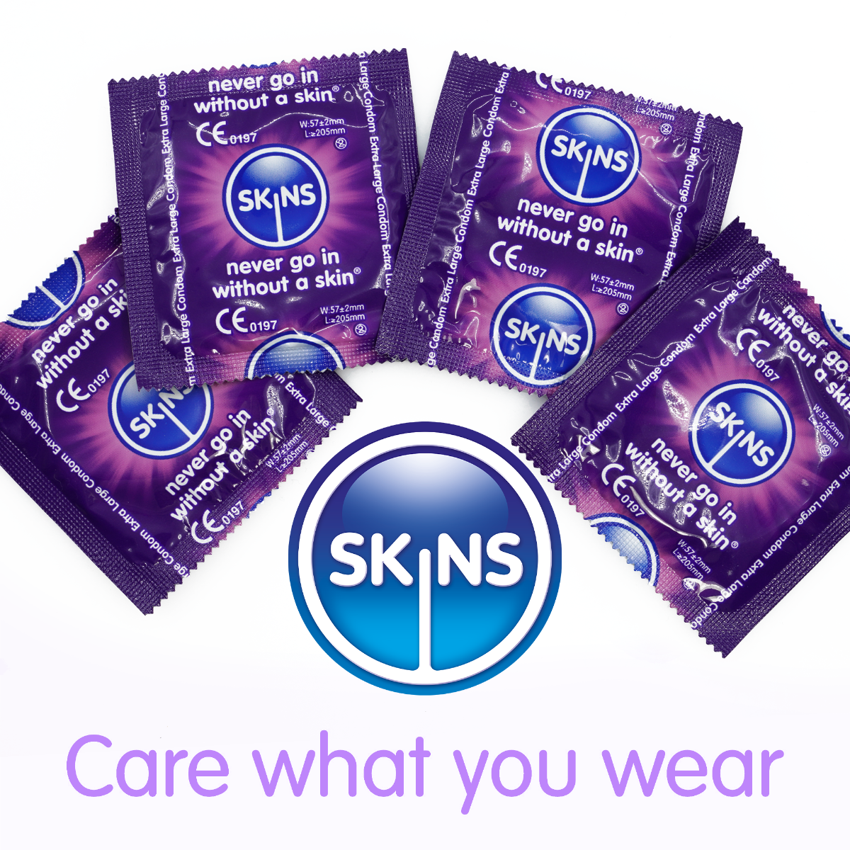 Skins Condoms Extra Large FOIL (BAG 500) - Image 2