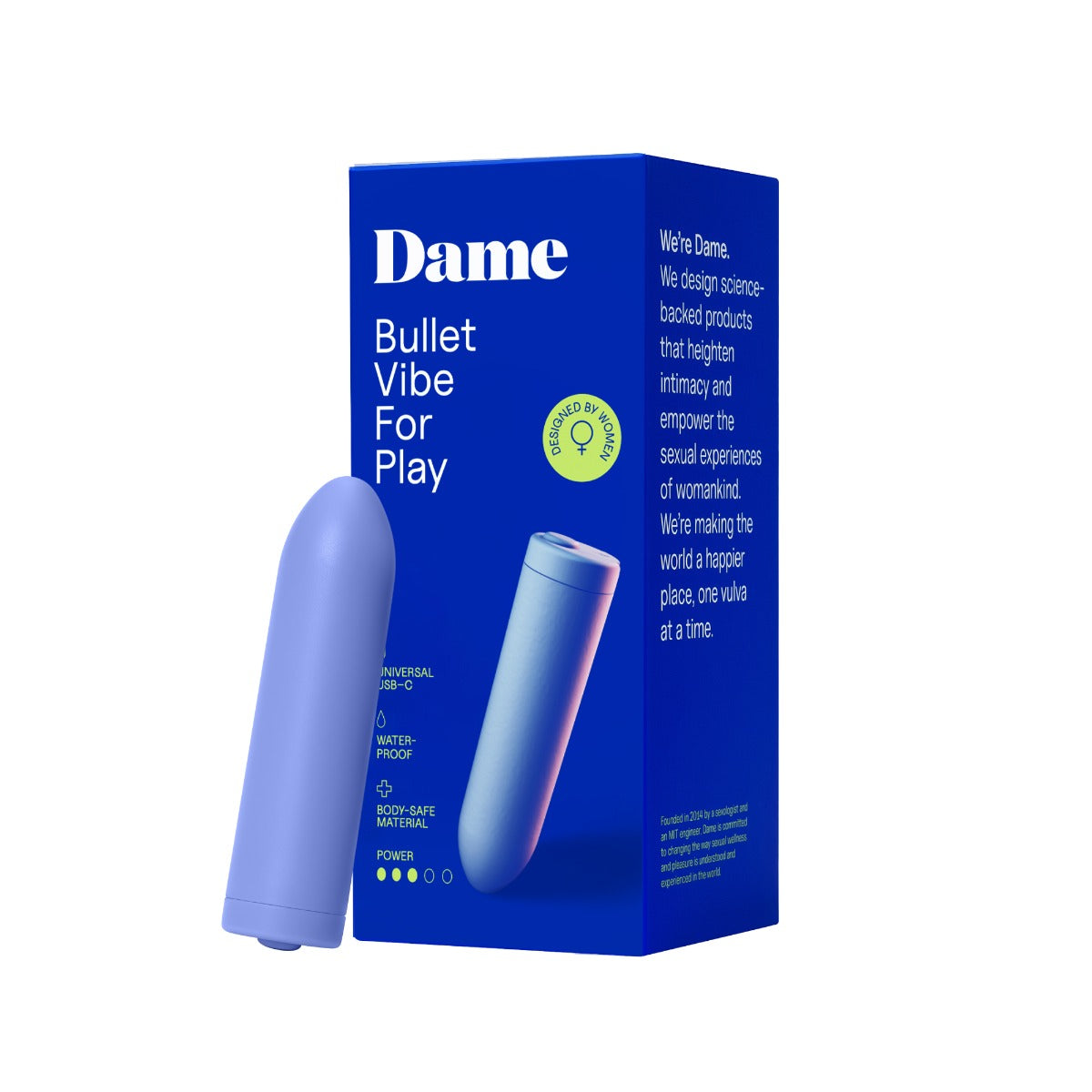 DAME - Zee Bullet Vibrator - Periwinkle
