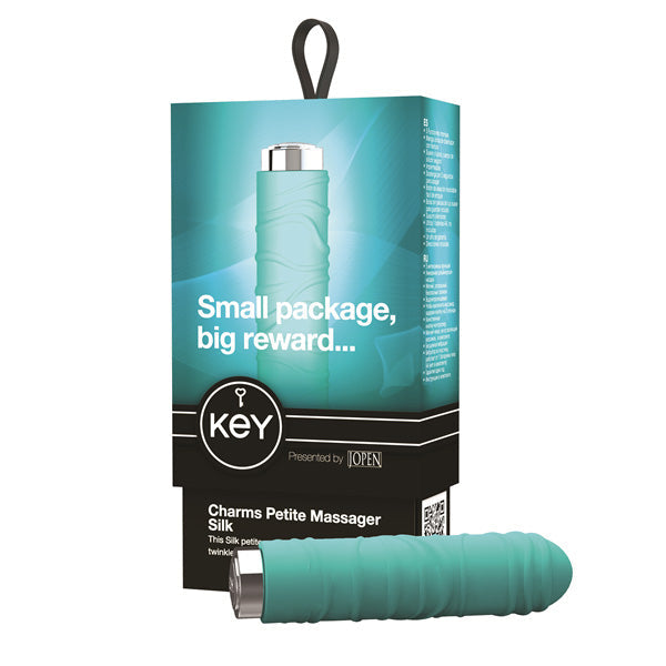 Key by Jopen Charms Petite Massager - Silk Robin Egg Blue
