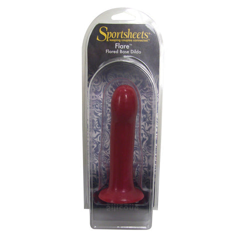 Sportsheets Strap On - "Flare" Silicone Dildo - Red Pearl