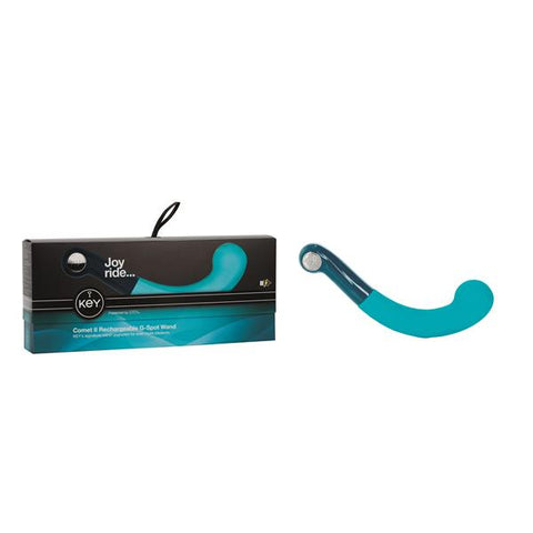 Key by Jopen Comet II Rechargeable G Spot Wand - Robin Egg Blue