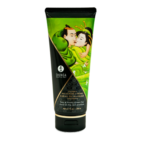 Shunga Kissable Massage Creams 200ml/7fl.oz - Pear & Exotic Green Tea