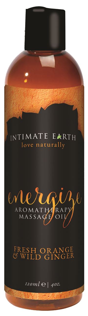 Intimate Earth Massage Oil Energizing - Fresh Orange & Ginger 120ml