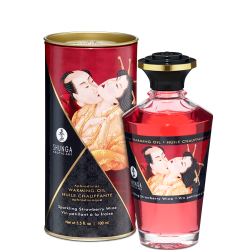 Shunga Warming Aphro Oil - Sparkling Strawberry Wine