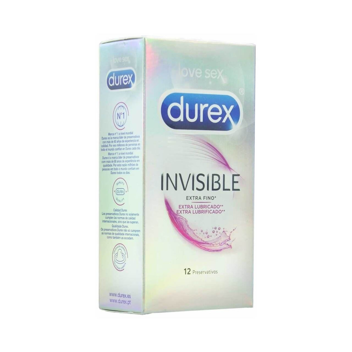 Durex Invisible Extra Lubricated 12's (New Packaging)
