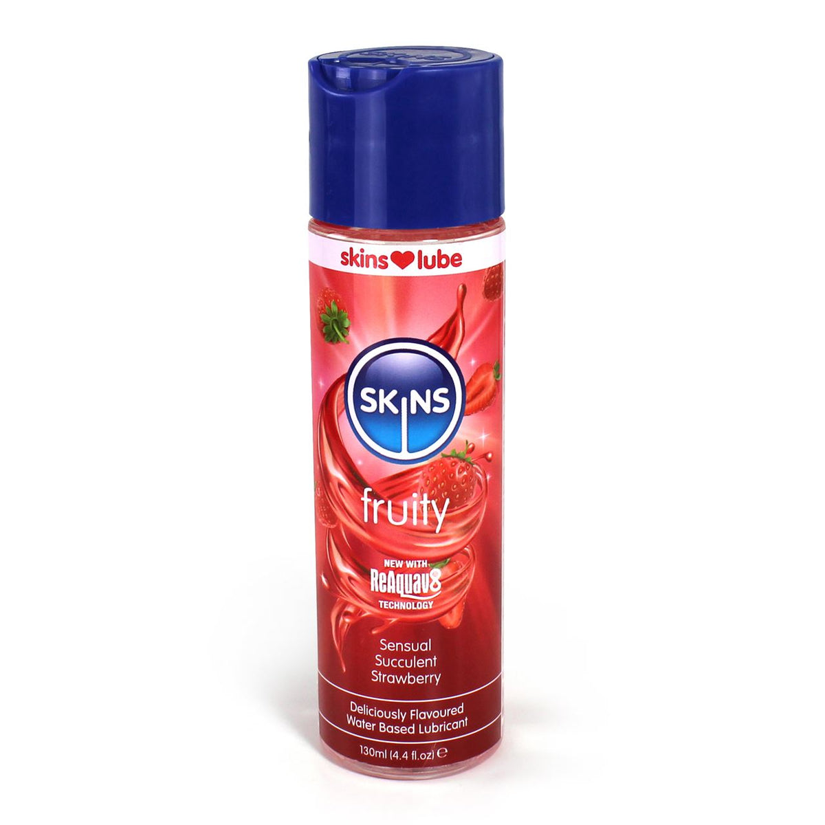 Skins Strawberry Water Based Lubricant 4.4 fl oz (130ml)