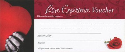 Love Vouchers - Blank Novelty Gift Cards for you to Complete