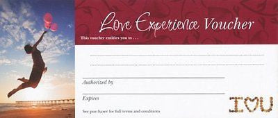 Love Vouchers - Blank Novelty Gift Cards for you to Complete