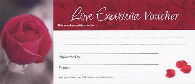 Love Vouchers - Blank Novelty Gift Cards for you to Complete