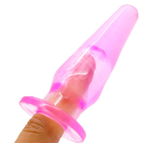 Mini Butt Plug - Finger Hole - Small Beginners Slim Anal Dildo Adult Sex Toy