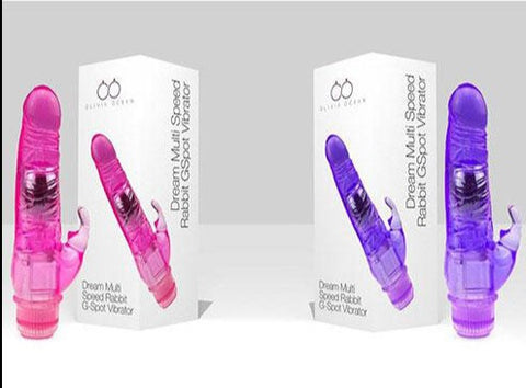 Rampant Rabbit Jelly Vibrator Sex Toy Multiple Speed Functions Soft 8 inch