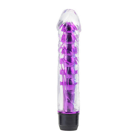 Vibrating Jelly Multi-Speed Vibrator-Dildo Sex Toy 5 inch FREE BATTERIES