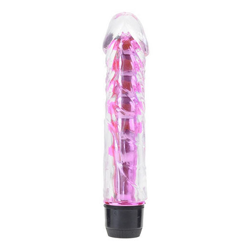 Vibrating Jelly Multi-Speed Vibrator-Dildo Sex Toy 5 inch FREE BATTERIES