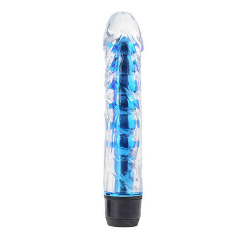 Vibrating Jelly Multi-Speed Vibrator-Dildo Sex Toy 5 inch FREE BATTERIES