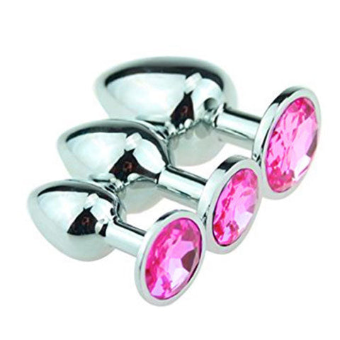 Luxury Diamond Butt Plugs Set of 3 small, medium, large